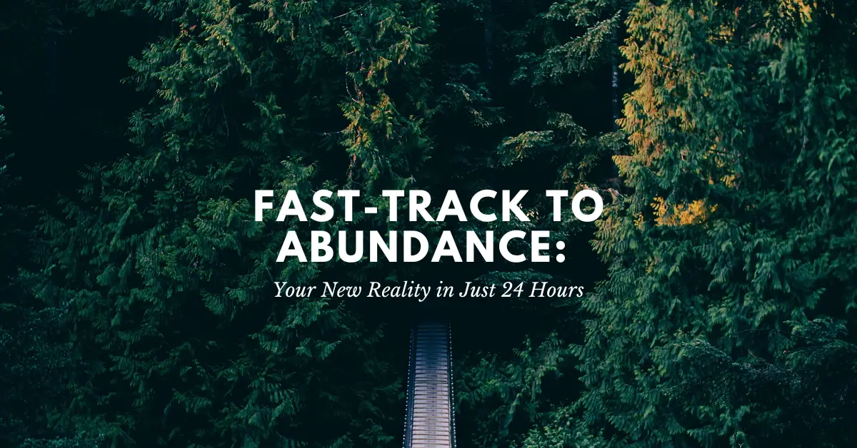 Fast-Track to Abundance: Your New Reality in Just 24 Hours