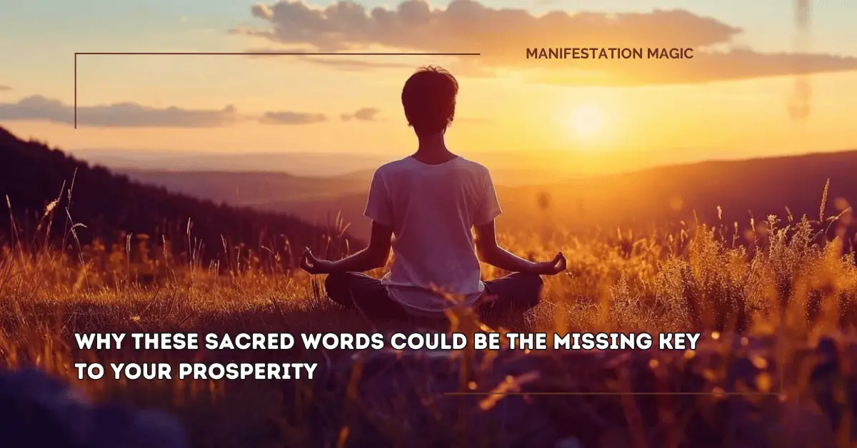 Why These Sacred Words Could Be the Missing Key to Your Prosperity