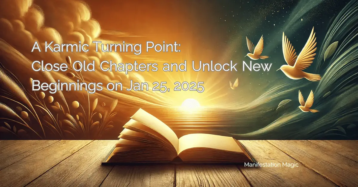 A Karmic Turning Point: Close Old Chapters and Unlock New Beginnings on Jan 25, 2025